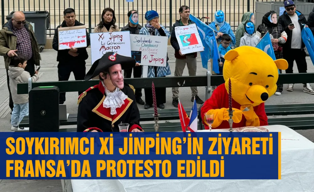Soykırımcı Xi Jinping’in ziyareti Fransa’da protesto edildi