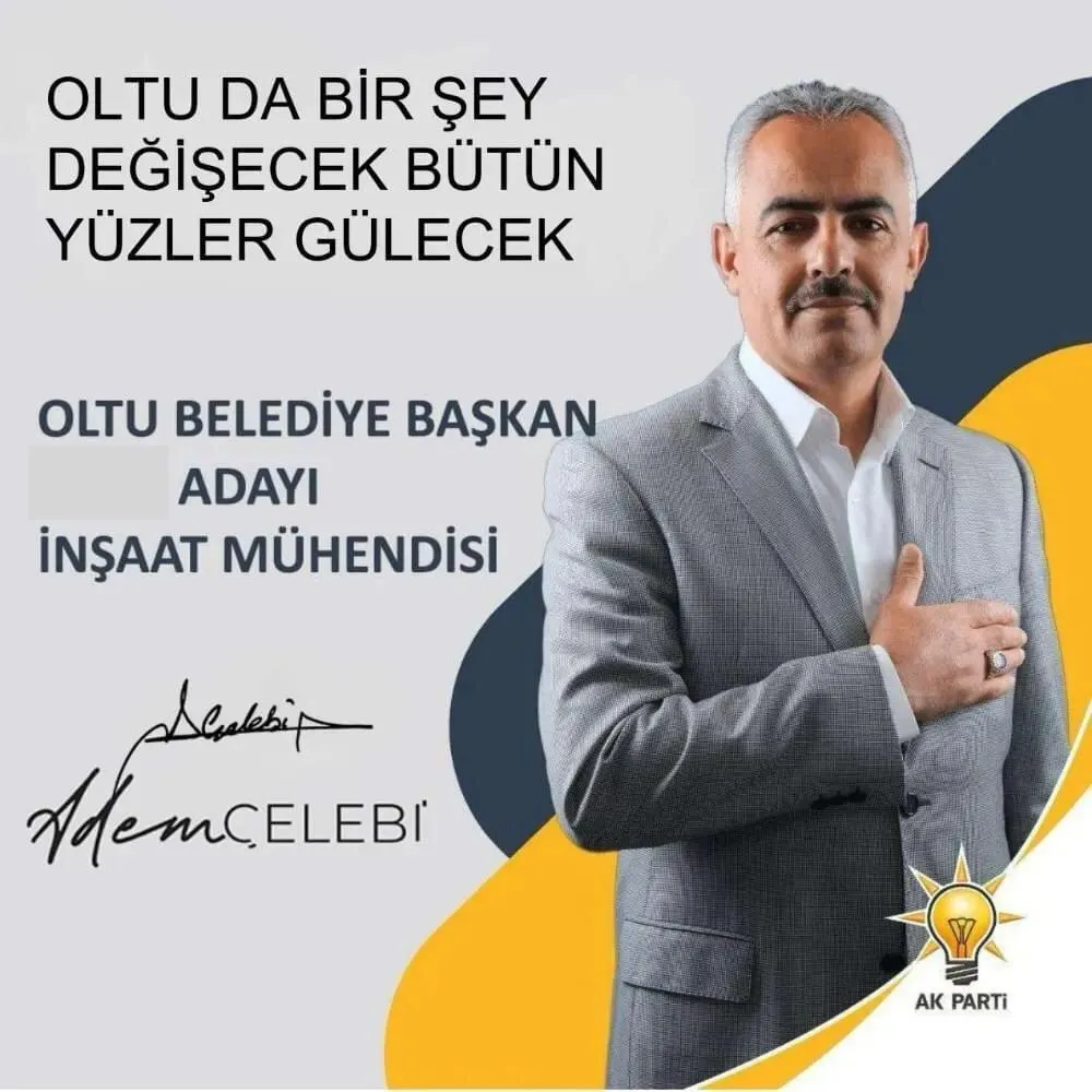 AK Partinin Oltu Belediye Başkan Adayı Adem Çelebi oldu…